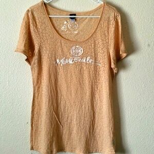 Maui Built Burnout SS Tee w/Glitter Letters SZ XL